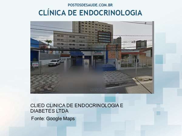 Imagem personalizada com base no google maps da clínica CLIED CLINICA DE ENDOC E DIABETES LTDA