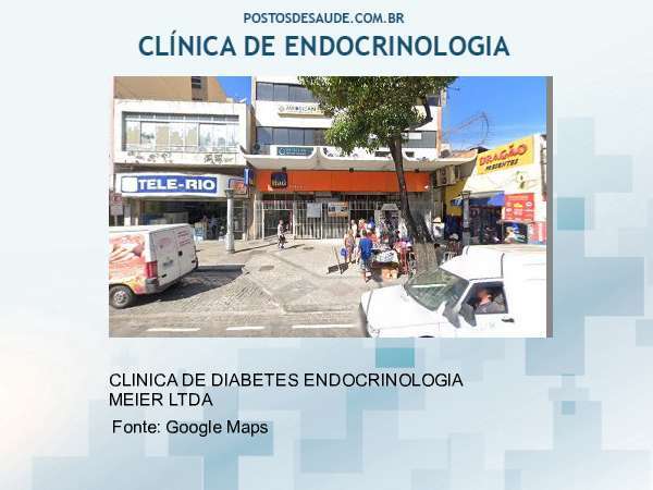 Imagem personalizada com base no google maps da clínica CLINICA DE DIABETES ENDOCRINOLOGIA MEIER