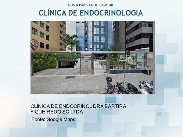 Imagem personalizada com base no google maps da clínica CLINICA DE ENDOCRINOL DRA BARTIRA FIGUEIREDO