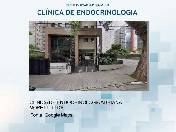 Imagem personalizada com base no google maps da clínica CLINICA DE ENDOCRINOLOGIA ADRIANA