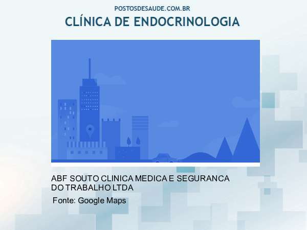 Imagem personalizada com base no google maps da clínica CLINICA DE ENDOCRINOLOGIA ANA PAULA BRILHANTE