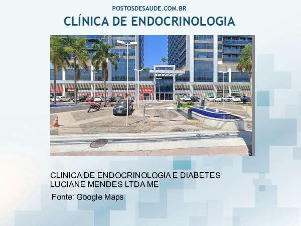 Imagem personalizada com base no google maps da clínica CLINICA DE ENDOCRINOLOGIA E DIABETES LUCIANE MENDES