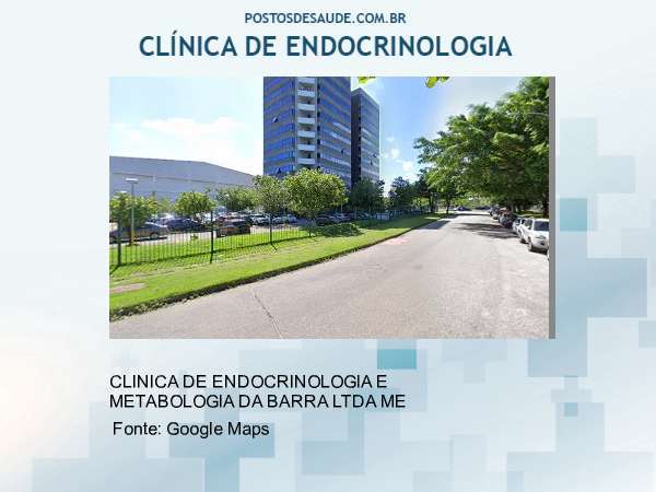 Imagem personalizada com base no google maps da clínica CLINICA DE ENDOCRINOLOGIA E METABOLOGIA DA BARRA