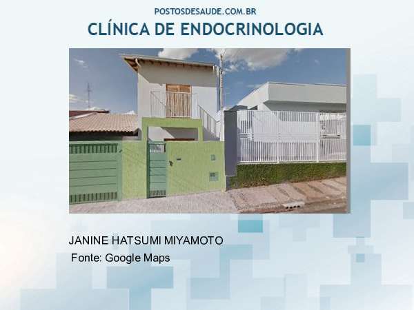 Imagem personalizada com base no google maps da clínica CLINICA DE ENDOCRINOLOGIA JANINE H MIYAMOTO