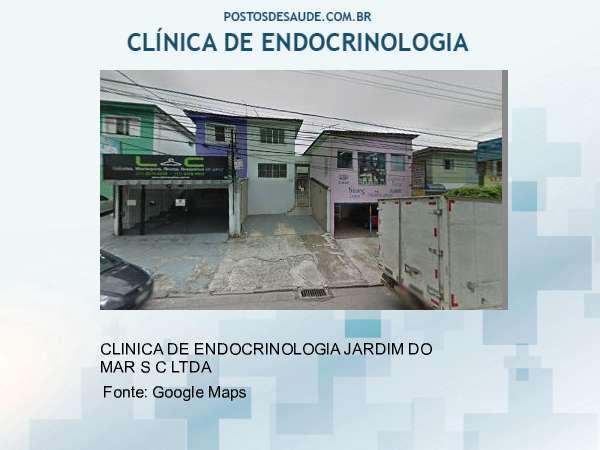 Imagem personalizada com base no google maps da clínica CLINICA DE ENDOCRINOLOGIA JARDIM DO MAR S C LTDA