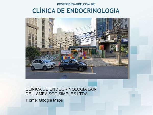 Imagem personalizada com base no google maps da clínica CLINICA DE ENDOCRINOLOGIA LAIN DELLAMEA SOC SIMPLES LTDA