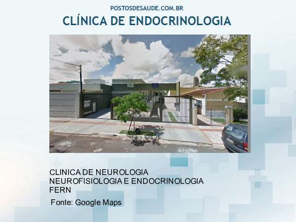 Imagem personalizada com base no google maps da clínica CLINICA DE NEUROLOGIA NEUROFISIOLOGIA E ENDOCRINOLOGIA FERN