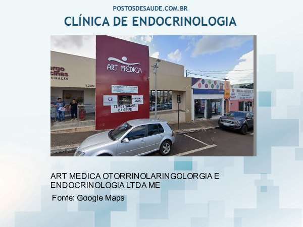 Imagem personalizada com base no google maps da clínica ART MEDICA OTORRINOLARINGOLOGIA E ENDOCRINOLOGIA