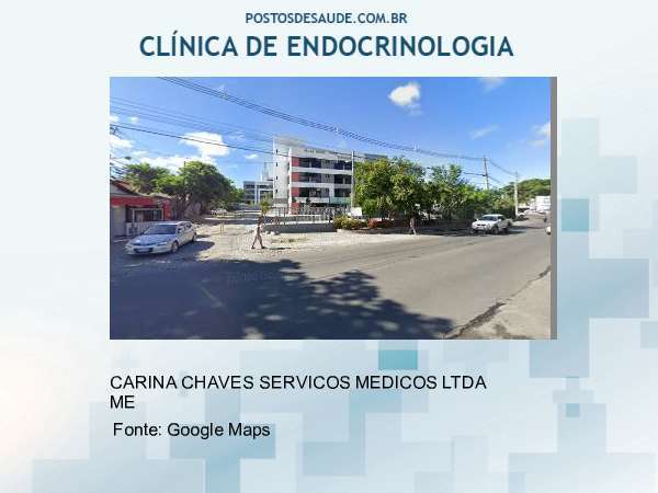 Imagem personalizada com base no google maps da clínica CLINICA DRA CARINA CHAVES ENDOCRINOLOGIA