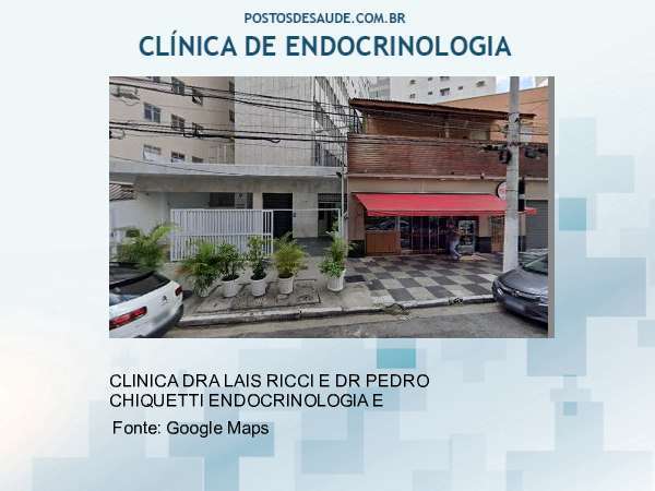 Imagem personalizada com base no google maps da clínica CLINICA DRA LAIS RICCI E DR PEDRO CHIQUETTI END E GEN