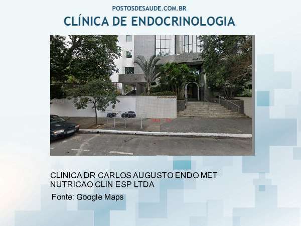 Imagem personalizada com base no google maps da clínica CLINICA ENDOCRINO CARLOS AUGSTO