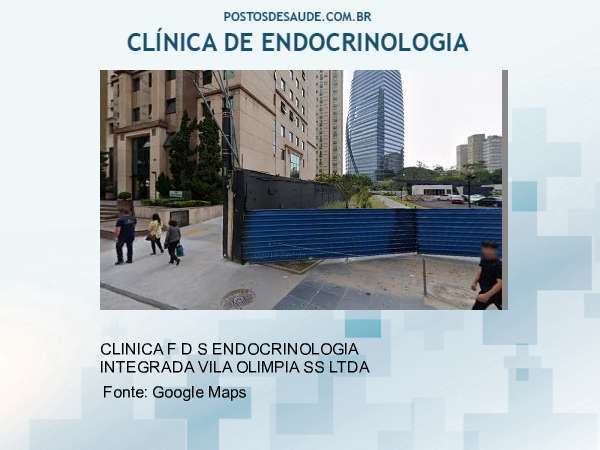 Imagem personalizada com base no google maps da clínica CLINICA F D S ENDOCRINOLOGIA INTEGRADA VILA OLIMPIA