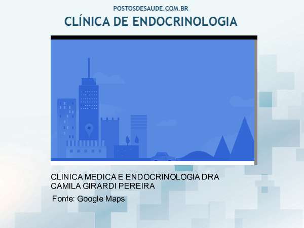 Imagem personalizada com base no google maps da clínica CLINICA MEDICA E ENDOCRINOLOGIA DRA CAMILA GIRARDI PEREIRA