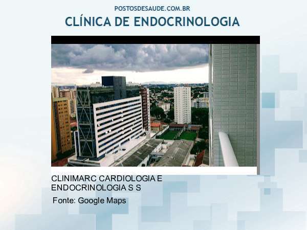 Imagem personalizada com base no google maps da clínica CLINIMARC CARDIOLOGIA E ENDOCRINOLOGIA