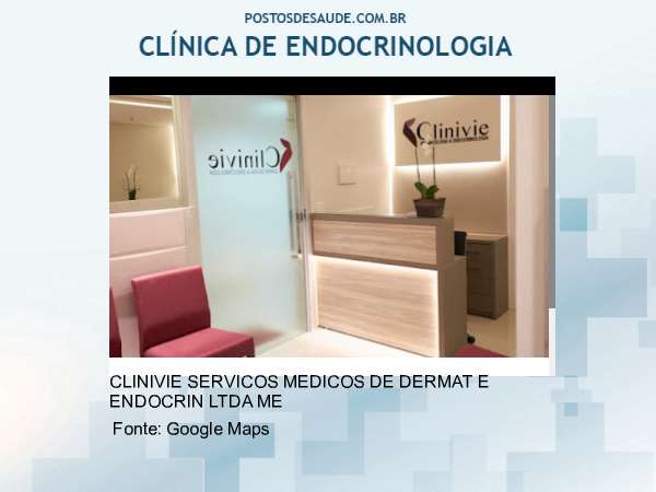 Imagem personalizada com base no google maps da clínica CLINIVIE DERMATOLOGIA E ENDOCRINOLOGIA