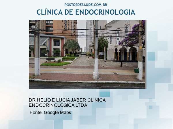 Imagem personalizada com base no google maps da clínica DR HELIO E LUCIA JABER CLINICA ENDOCRINOLOGICA LTDA