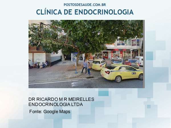 Imagem personalizada com base no google maps da clínica DR RICARDO M R MEIRELLES ENDOCRINOLOGIA