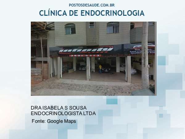 Imagem personalizada com base no google maps da clínica DRA ISABELA S SOUSA ENDOCRINOLOGISTA LTDA