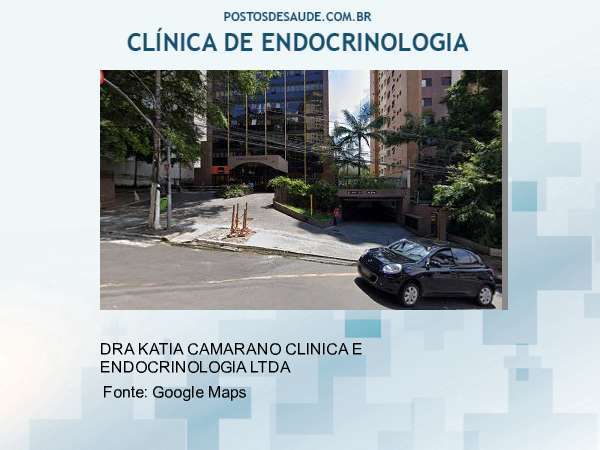 Imagem personalizada com base no google maps da clínica DRA KATIA CAMARANO CLINICA E ENDOCRINOLOGIA