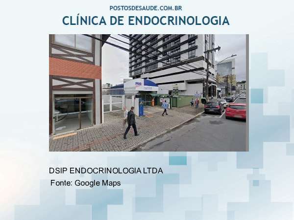 Imagem personalizada com base no google maps da clínica DSIP ENDOCRINOLOGIA