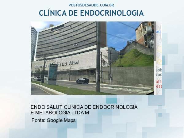 Imagem personalizada com base no google maps da clínica ENDO SALUT
