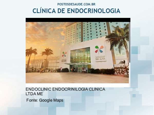 Imagem personalizada com base no google maps da clínica ENDOCLINIC