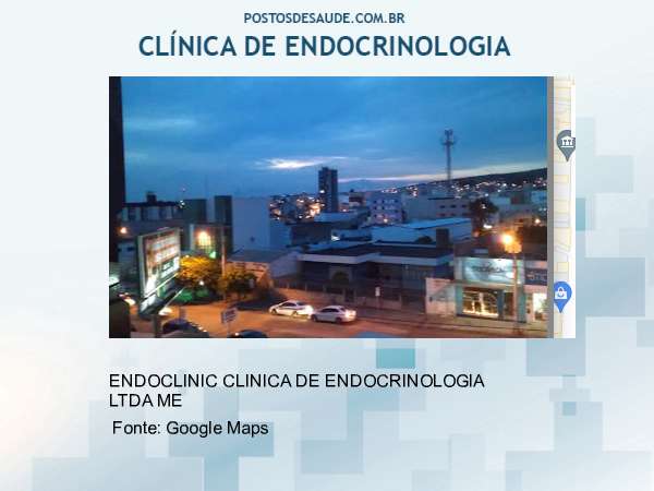 Imagem personalizada com base no google maps da clínica ENDOCLINIC