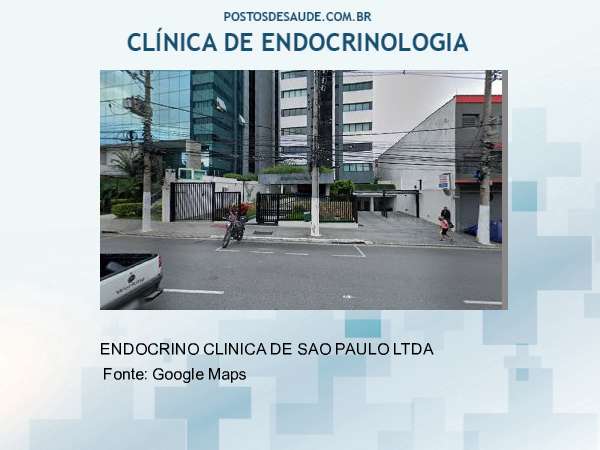 Imagem personalizada com base no google maps da clínica ENDOCRINO CLINICA DE SAO PAULO