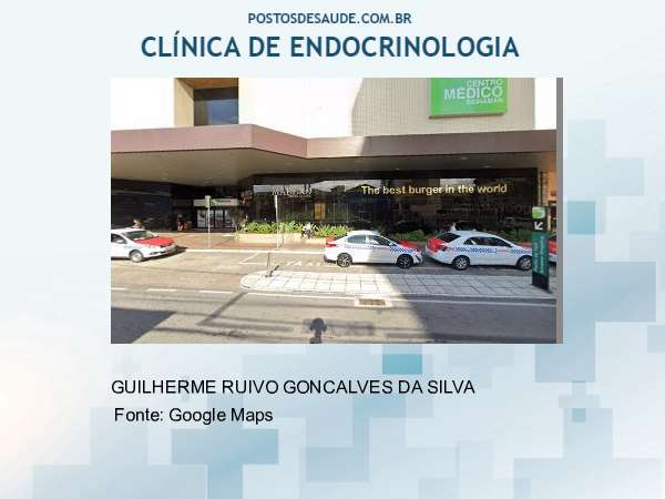 Imagem personalizada com base no google maps da clínica ENDOCRINOLOGIA