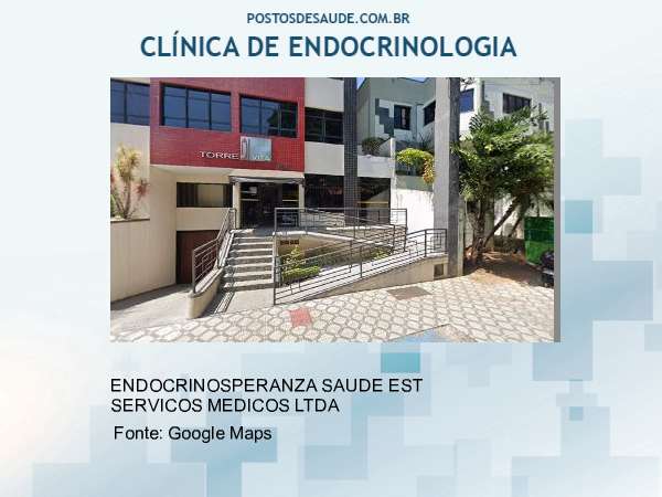 Imagem personalizada com base no google maps da clínica ENDOCRINOSPERANZA SAUDE EST SERVICOS MEDICOS LTDA TAUBATE