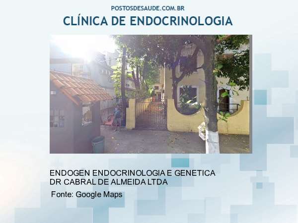 Imagem personalizada com base no google maps da clínica ENDOGEN ENDOCRINOLOGIA E GENETICA DR CABRAL DE ALMEIDA