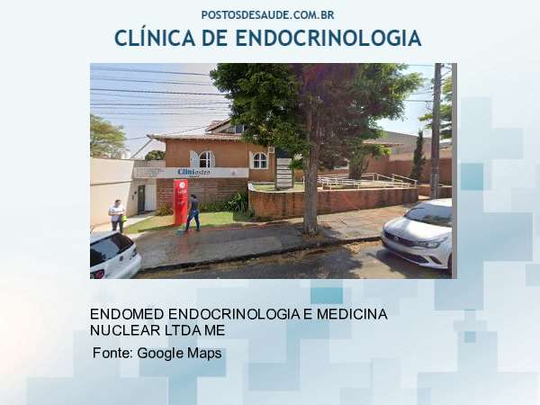 Imagem personalizada com base no google maps da clínica ENDOMED ENDOCRINOLOGIA E MEDICINA NUCLEAR