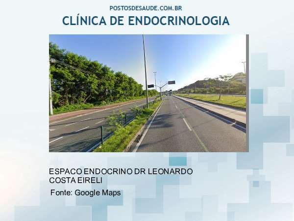 Imagem personalizada com base no google maps da clínica ESPACO ENDOCRINO DR LEONARDO COSTA