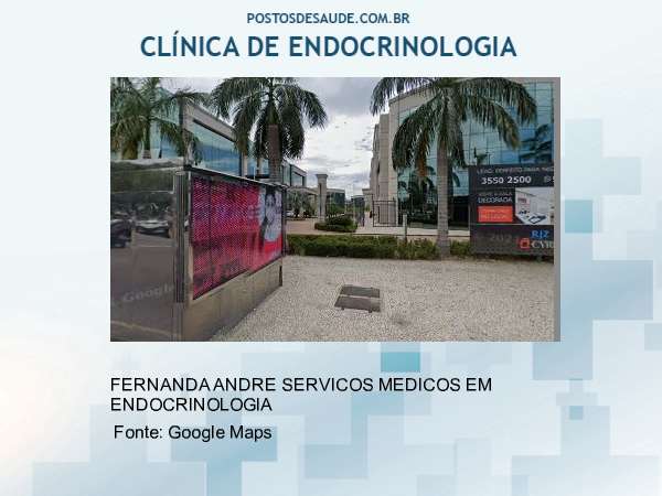 Imagem personalizada com base no google maps da clínica FERNANDA ANDRE SERVICOS MEDICOS EM ENDOCRINOLOGIA PEDIATRICA