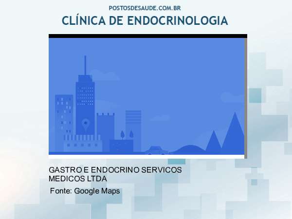 Imagem personalizada com base no google maps da clínica GASTRO E ENDOCRINO SERVICOS MEDICOS