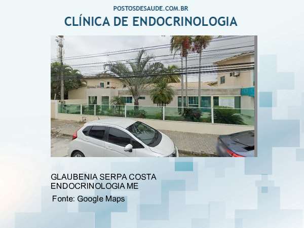 Imagem personalizada com base no google maps da clínica GLAUBENIA COSTA ENDOCRINOLOGIA