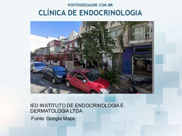 Imagem personalizada com base no google maps da clínica IED INSTITUTO DE ENDOCRINOLOGIA E DERMATOLOGIA