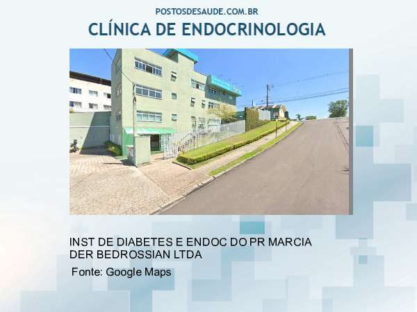 Imagem personalizada com base no google maps da clínica INSTITUTO DE DIABETES E ENDOCRINOLOGIA DO PARANA