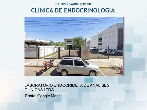 Imagem personalizada com base no google maps da clínica LABORATORIO ENDOCRIMETA