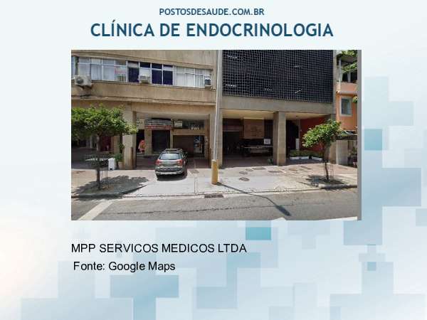 Imagem personalizada com base no google maps da clínica MPP ENDOCRINOLOGIA