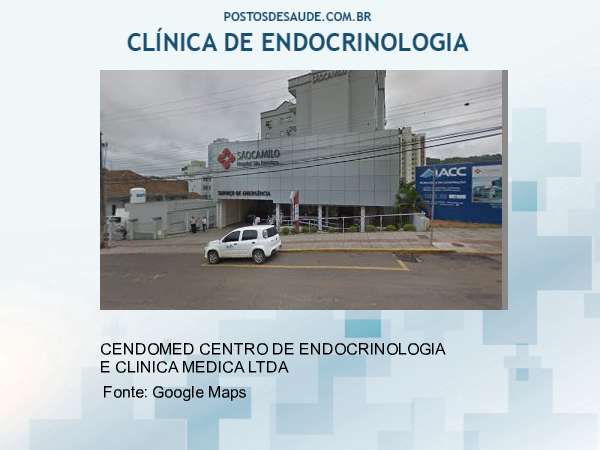 Imagem personalizada com base no google maps da clínica CENDOMED CENTRO DE ENDOCRINOLOGIA E CLINICA MEDICA LTDA