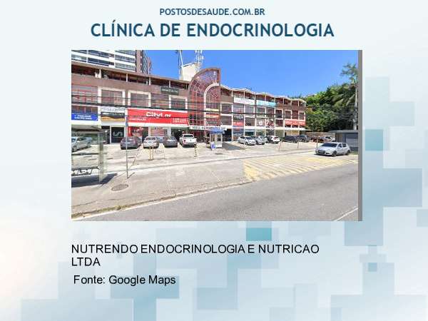 Imagem personalizada com base no google maps da clínica NUTRENDO ENDOCRINOLOGIA E NUTRICAO BARRA