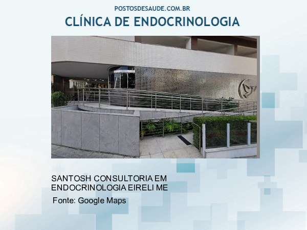 Imagem personalizada com base no google maps da clínica SANTOSH CONSULTORIA EM ENDOCRINOLOGIA