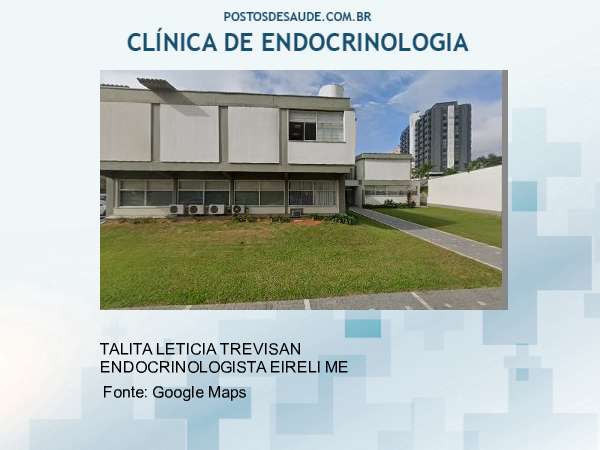 Imagem personalizada com base no google maps da clínica TALITA TREVISAN ENDOCRINOLOGIA E METABOLOGIA