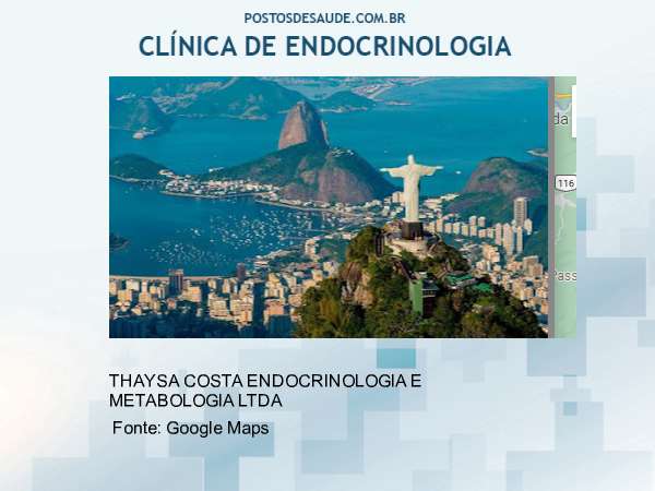 Imagem personalizada com base no google maps da clínica THAYSA COSTA ENDOCRINOLOGIA E METABOLOGIA