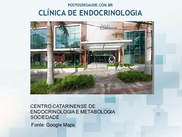 Imagem personalizada com base no google maps da clínica CENTRO CATARINENSE DE ENDOCRINOLOGIA E METABOLOGIA