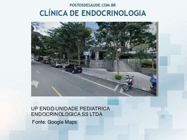 Imagem personalizada com base no google maps da clínica UP ENDO UNIDADE PEDIATRICA ENDOCRINOLOGICA