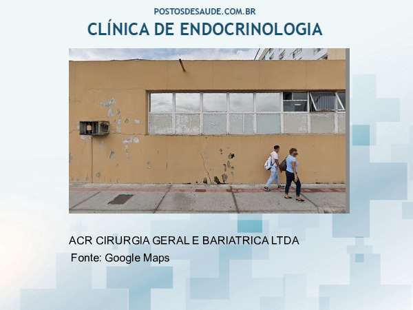 Imagem personalizada com base no google maps da clínica ACR CIRURGIA GERAL E BARIATRICA LTDA