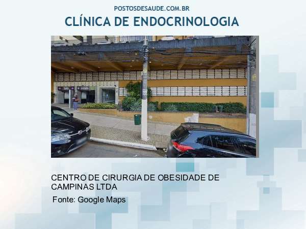 Imagem personalizada com base no google maps da clínica CENTRO DE CIRURGIA DE OBESIDADE