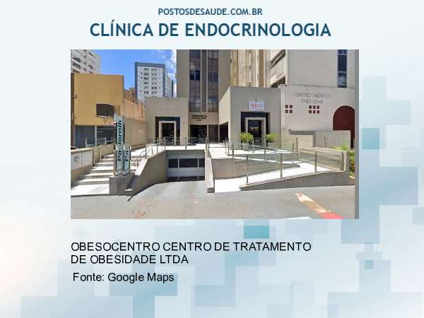 Imagem personalizada com base no google maps da clínica CENTRO DE OBESIDADE